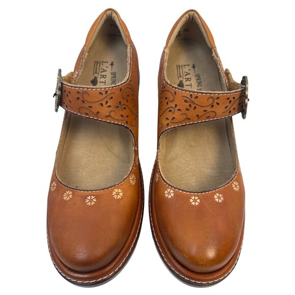 L’artiste By Spring Step Footlight Mary Jane Wedge Size 36 - Picture 5 of 10